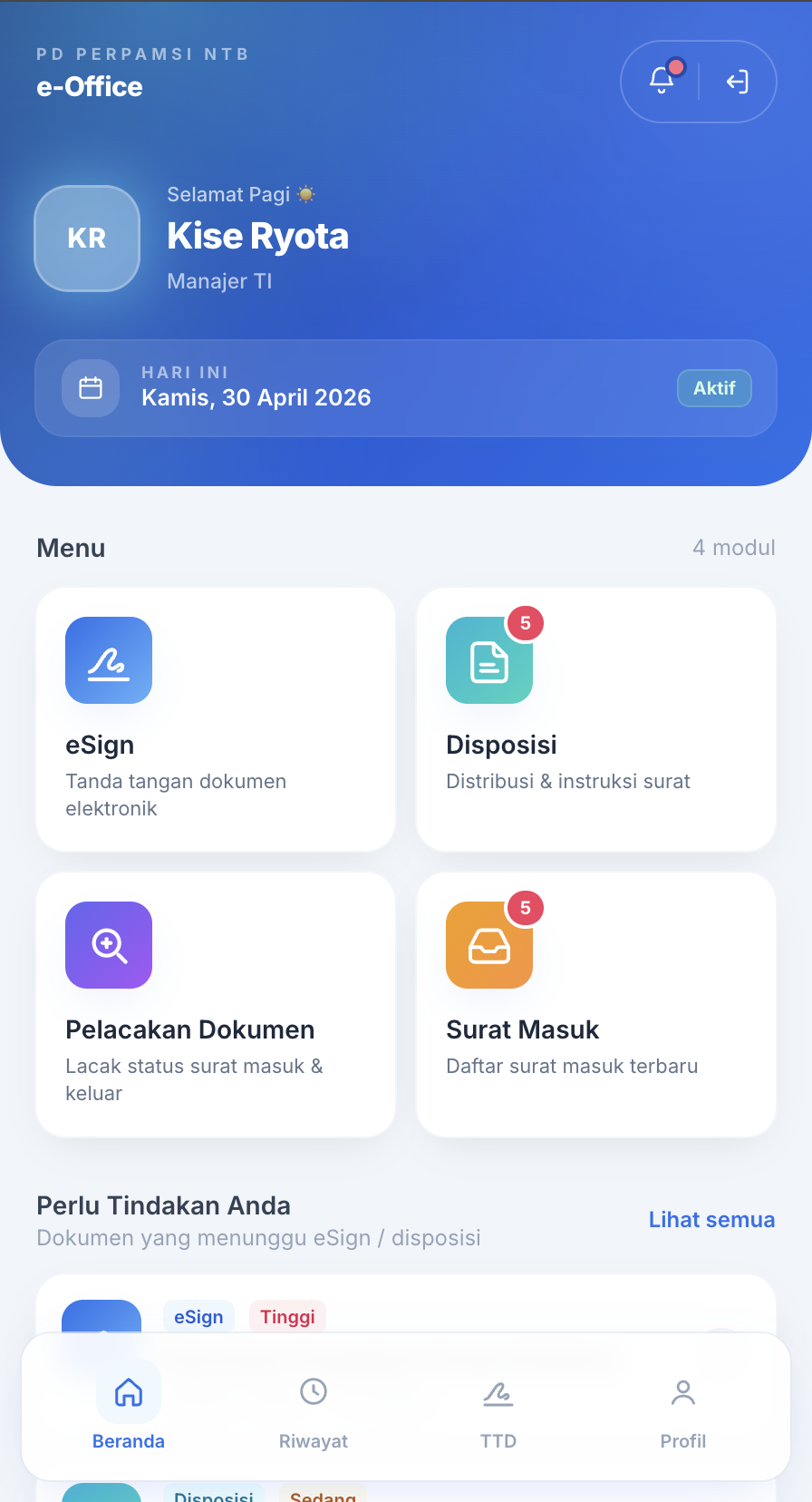 Aplikasi Mobile eOffice